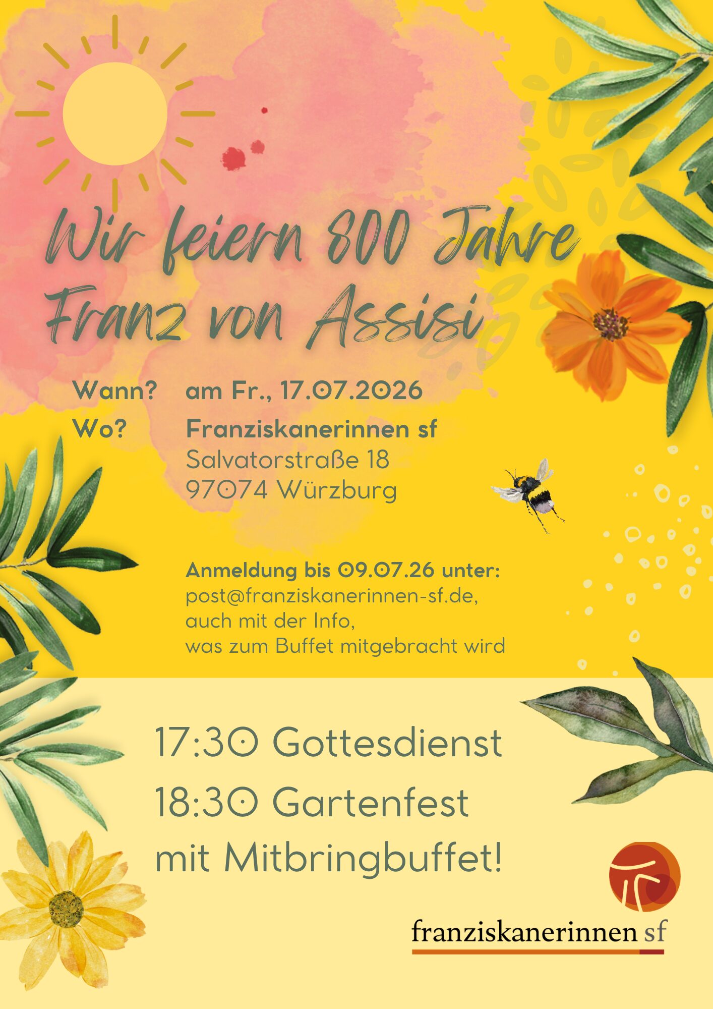 Wir feiern 800 Jahre Franz von Assisi